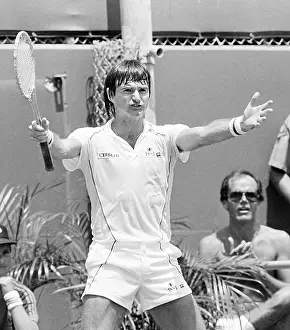 Jimmy Connors Prints: Jimmy Connors at Tennis Exhibition Match