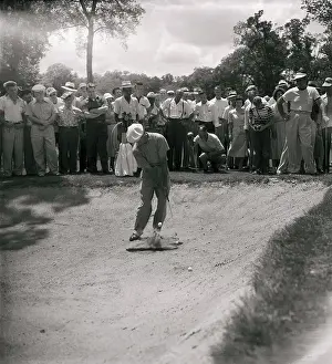 Jimmy Demaret Watching Ben Hogan Swinging