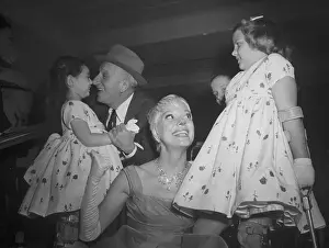 Jimmy Durante and Carol Channing Entertaining Children