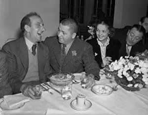 Curly Howard Prints: Jimmy Durante Laughing with Colleagues