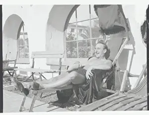 Jimmy Durante Relaxing in Sun