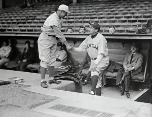 Jimmy Foxx and Babe Ruth Shaking Hands