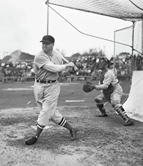 Jimmy Foxx Batting At Spring Training