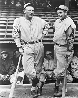 Dugout Prints: Jimmy Foxx & Chuck Klein Talk, Leaning