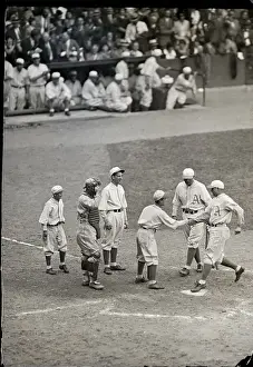 Overhead Prints: Jimmy Foxx Being Crossing Home Plate