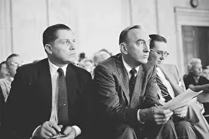 Jimmy Hoffa and Harold Gibbons During Hearing