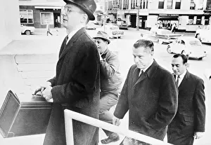 Chattanooga Prints: Jimmy Hoffa and Harvey Silets Entering Federal Courthouse