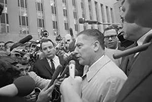 Jimmy Hoffa Speaking to Newsmen