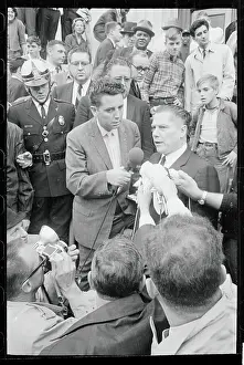 Chattanooga Prints: Jimmy Hoffa Speaking to Newsmen