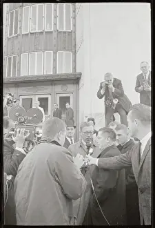 Chattanooga Prints: Jimmy Hoffa Speaking to Newsmen