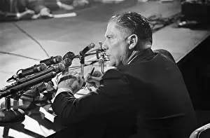 Jimmy Hoffa Speaking at Press Conference