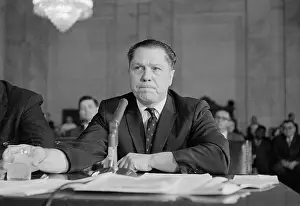 Drinking Glass Prints: Jimmy Hoffa Testifying at Senate Meeting