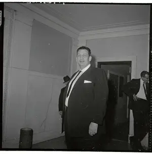 Jimmy Hoffa and Unidentified Man at Teamsters Trial