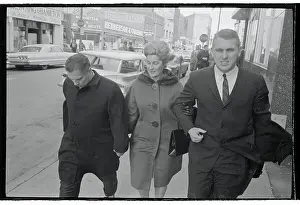 Jimmy Hoffa Walking with His Wife and Son