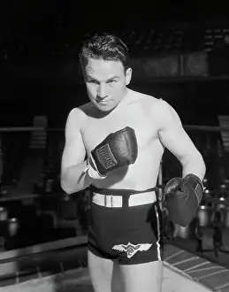 Jimmy McLarnin Posing in a Boxing Stance