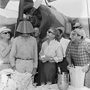 Jimmy Stewart with Bucket on Head