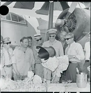 Jimmy Stewart Holding Birthday Present