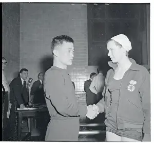 Jiro Nagasawa Shaking Hands With Carin Cone