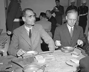 Nuremberg Prints: Joachim von Ribbentropp Dining with Rudolf Hess