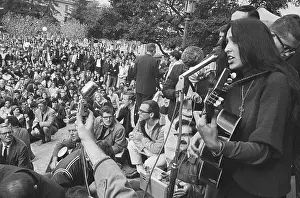 Folk Prints: Joan Baez Sings at Freedom Rally