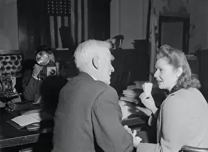Joan Barry Speaking with Her Attorney