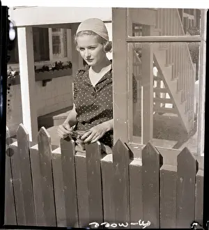 Joan Bennett Gossiping Over Fence