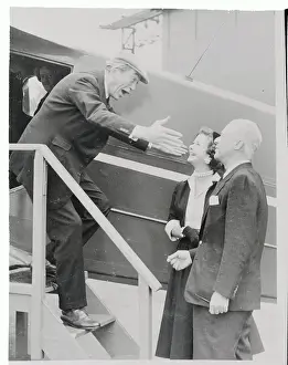 Edinburgh Prints: Joan Bennett and Husband Welcoming John Huston