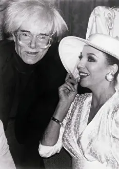 Joan Collins Enertaining Andy Warhol