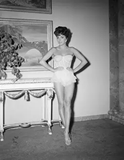 1950s Prints: Joan Collins Poses in Lingerie