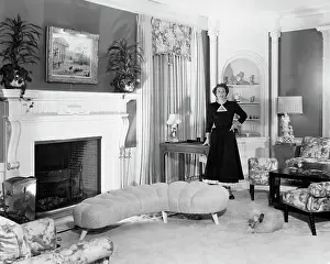 Brentwood Prints: Joan Crawford Admiring Her Living Room