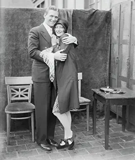 Prints of (Original Caption). That's my papa. New York. Joan Crawford, she of the movies and her new husband Douglas Fairbanks Jr A Glamorous Life Captured: Joan Crawford and Douglas Fairbanks