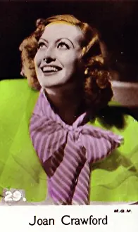 Joan Crawford, Film Stars series, collectible C T Bridgewater cigarette card, 1935