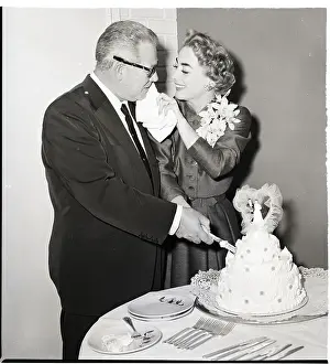 Joan Crawford, New Husband Cut Cake