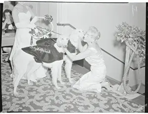Loyalty Prints: Joan Crawford Petting Russian Wolfhounds