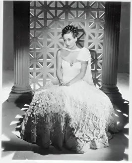 Joan Crawford Posing in Evening Gown