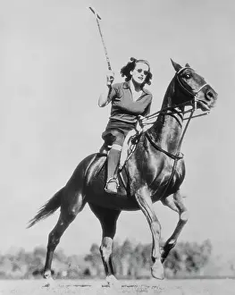 Joan Crawford Riding Horse and Playing Polo