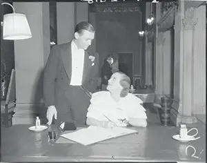 Prints of Joan Crawford and Douglas Fairbanks Jr. at Mayfair Banquet at the Hotel Biltmore, New York A Glamorous Life Captured: Joan Crawford Signing Book with Douglas Fairbanks