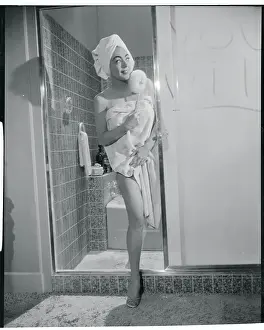 Joan Crawford Stepping Out of the Shower