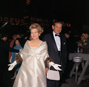 Joan Fontaine and Charles Addams Pausing for Press