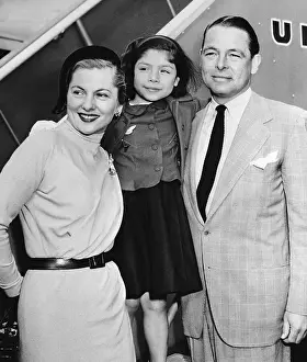 Joan Fontaine with Daughter and Fiance