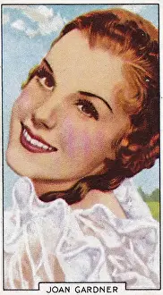 Joan Gardner, Portraits of Famous Stars series, Collectible Gallaher Cigarette Card, 1935