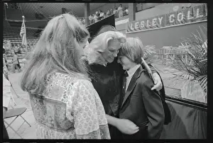 Graduation Prints: Joan Kennedy Hugging Son After Receiving Her Degree