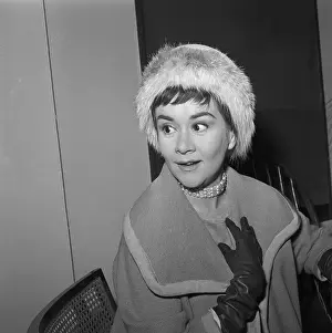 Joan Plowright Wearing Winter Attire