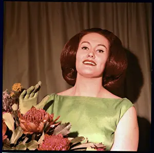 Bristol Prints: Joan Sutherland Holding Bouquet of Flowers