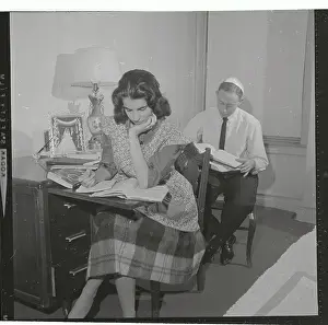Joann and Walter Hulkower Studying at Home