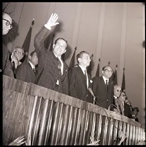 Brazilian Prints: Joao Goulart Waves to Crowd from Balcony