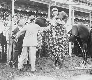 Indiana Prints: Jockey Eddie Arcaro Atop Citation with Owner Warren Wright