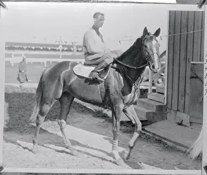 Jockey Eddie Arcaro Sitting on Nellie Flag