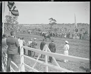 Jockey Randolph Duffey and Fugitive During Racing Event