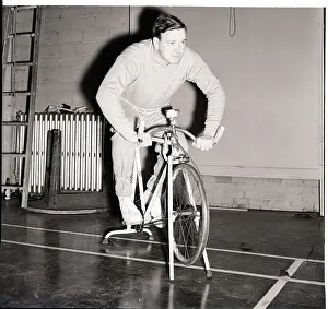 Gymnasium Prints: Joe Cronin Yankee Manager On Bike